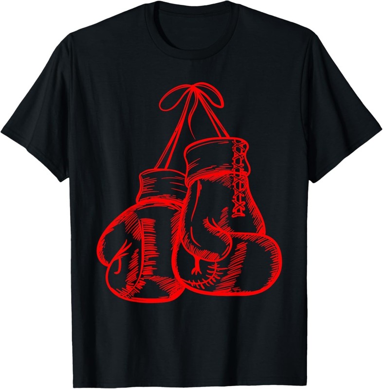 Retro Love Red Boxing Gloves Gifts Boxer Gift Unisex T-Shirt