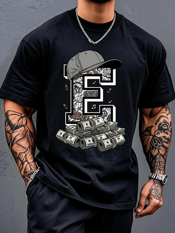 Men’s Fashion Graphic T-Shirt Casual Streetwear Sport Trend Tee