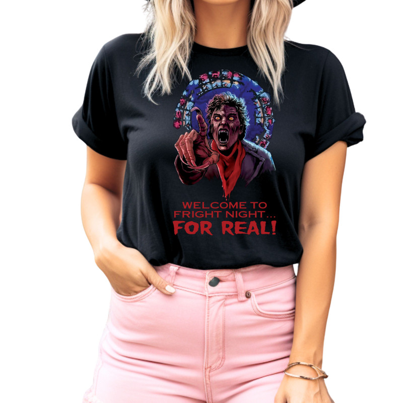 Welcome To Fright Night For Real! Fright Night Horror Movie T-Shirt Black S-3XL gallery