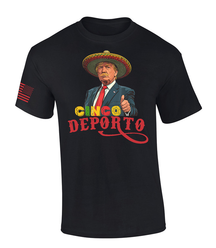 Trenz Shirt Company Mens Funny Political Trump Cinco Deporto Short Sleeve