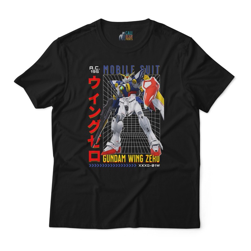 Mobile Suit Gundam Wing Zero XXG-01W Mecha Anime T-Shirt