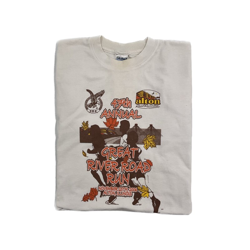 Vintage 47th Annual Great River Road Run T Shirt – 2006 White Tee – Men’s Size L