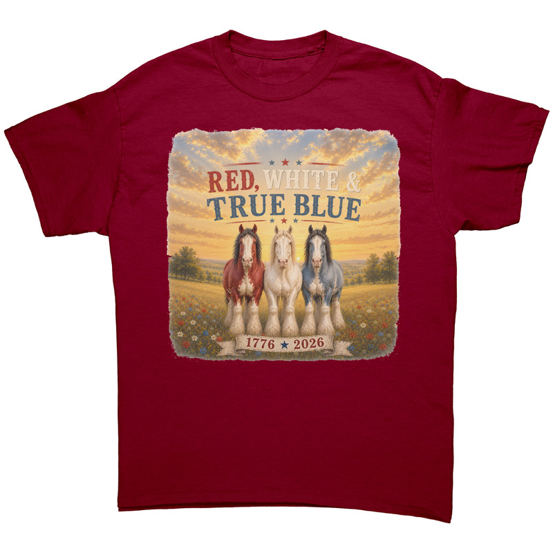 Patriotic Red White & True Blue Tshirt Funny Horse Shirt Sarcastic USA Tee gallery