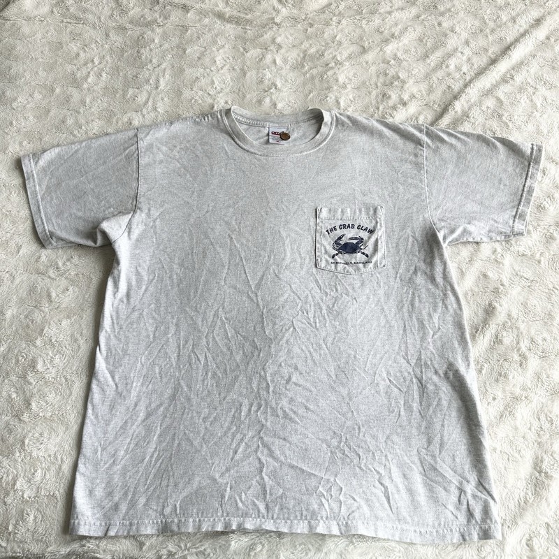 St Michaels Maryland Shirt Tee Mens XL Gray Blue Crab Claw Restaurant Fish Y2K gallery