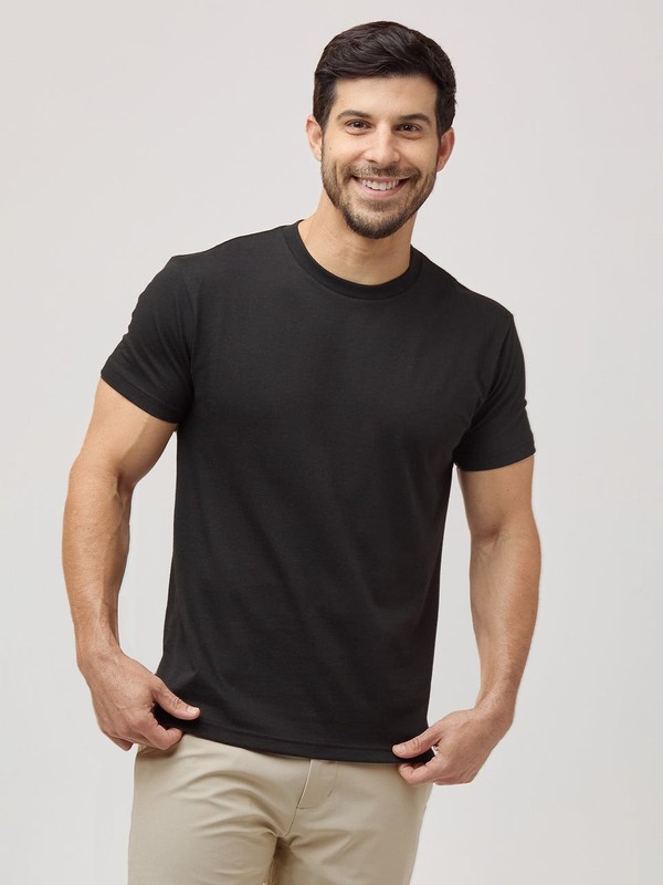 NEW Men's Fresh Clean Threads All Black Crew 6-Pack - Regular FIT-SHIPS FREE! gallery