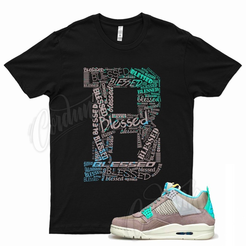 Black BLESSED Shirt for Union x J1 4 SP Taupe Haze Blue Fury Green
