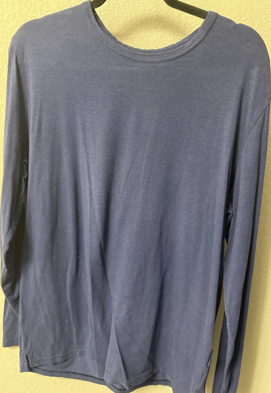Solbari Men’s Bamboo / Cottom UPF 50+ Long Sleeve Crew Neck Navy Size L