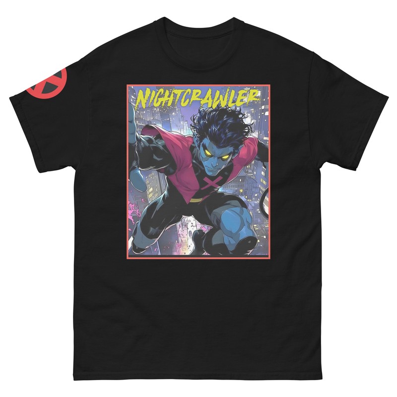 Custom Nightcrawler T-Shirt – X-Men Tee with Iconic Badge – Custom Superhero Tee
