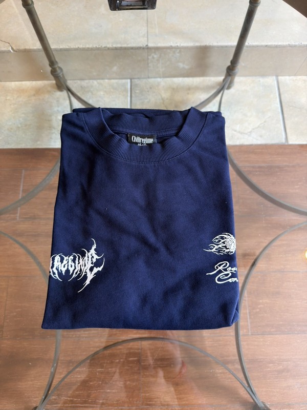 Size M - Civil Regime Roses From Concrete Skull Oversized T-Shirt gallery