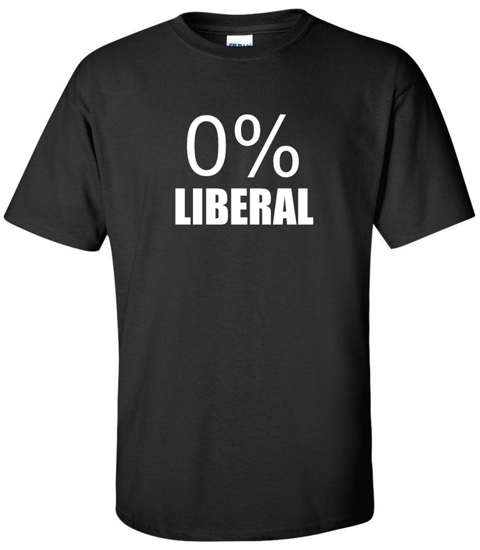 0 % Liberal T-Shirt Republican Funny Conservative Tee Shirt