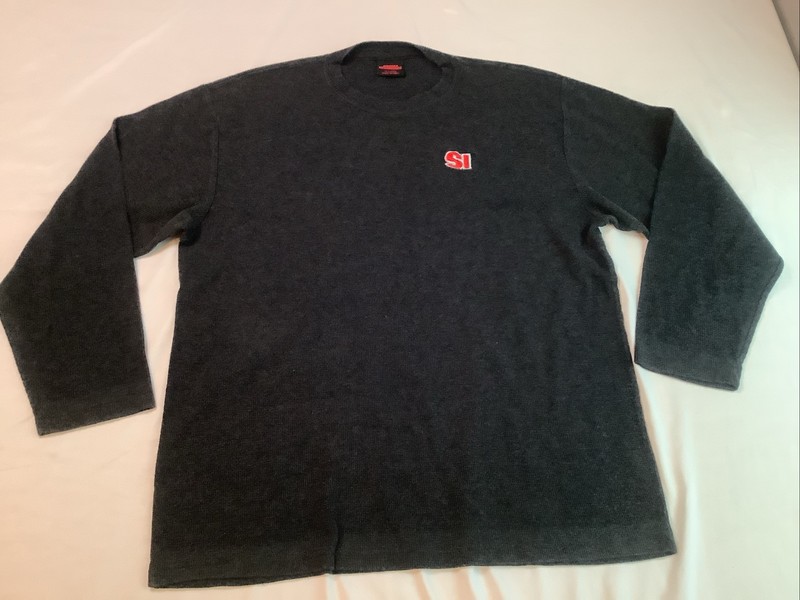 Sports Illustrated Shirt Mens Extra Large Dark Gray Thermal Long Sleeve Box O
