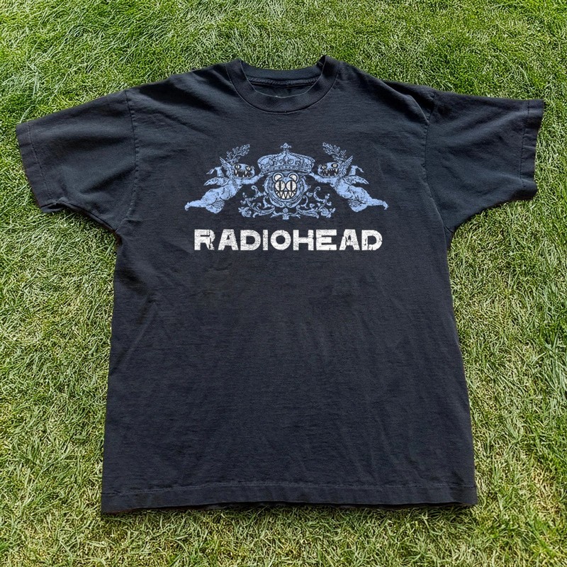 Radiohead Crown Bear Logo Black Unisex T-shirt Size S-5XL
