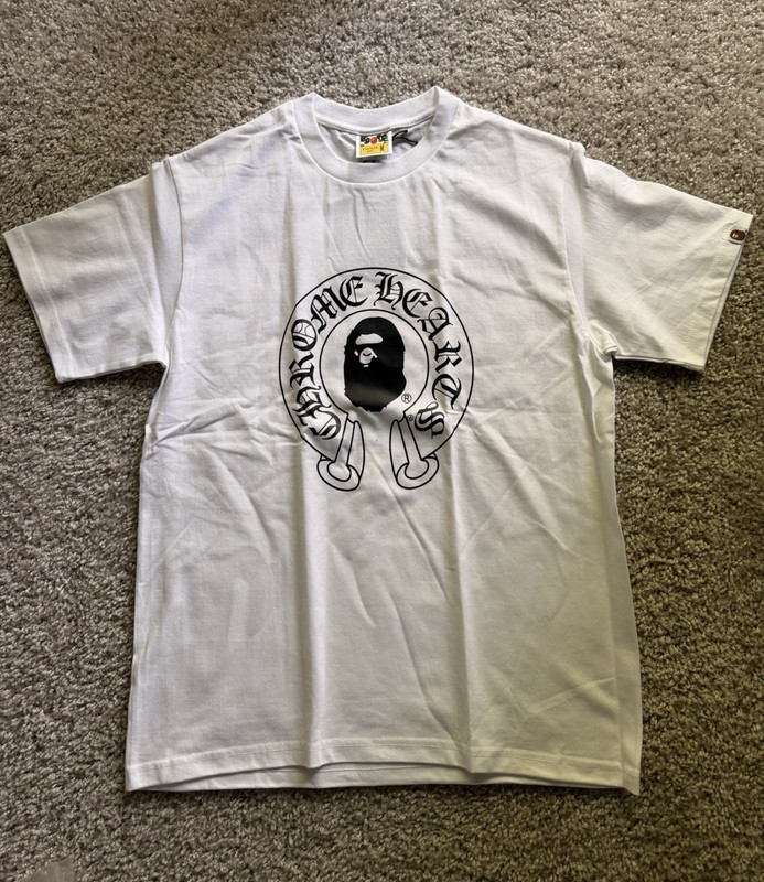 A Bathing Ape Baby Milo Double-Sided Graphic Logo Tee White Men’s M
