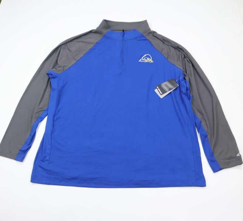 Delaware Blue Hens Colosseum 1/4 Zip Windshirt Pullover Mens Blue 3XL NWT