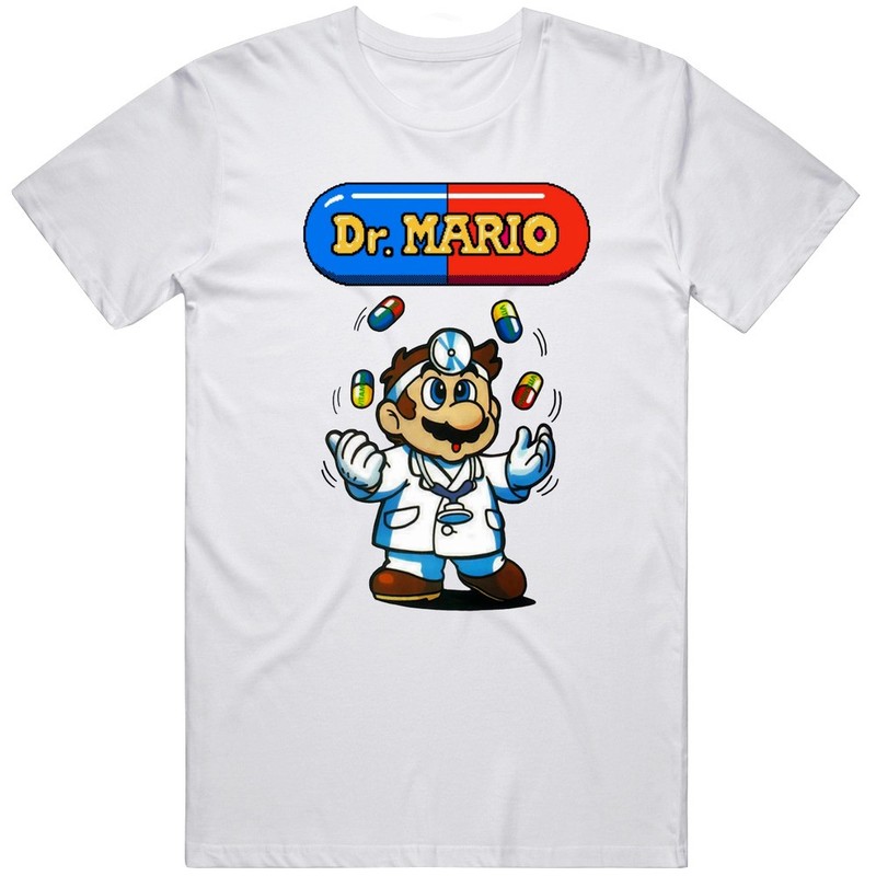 Retro Dr Mario NES Funny Cool T Shirt
