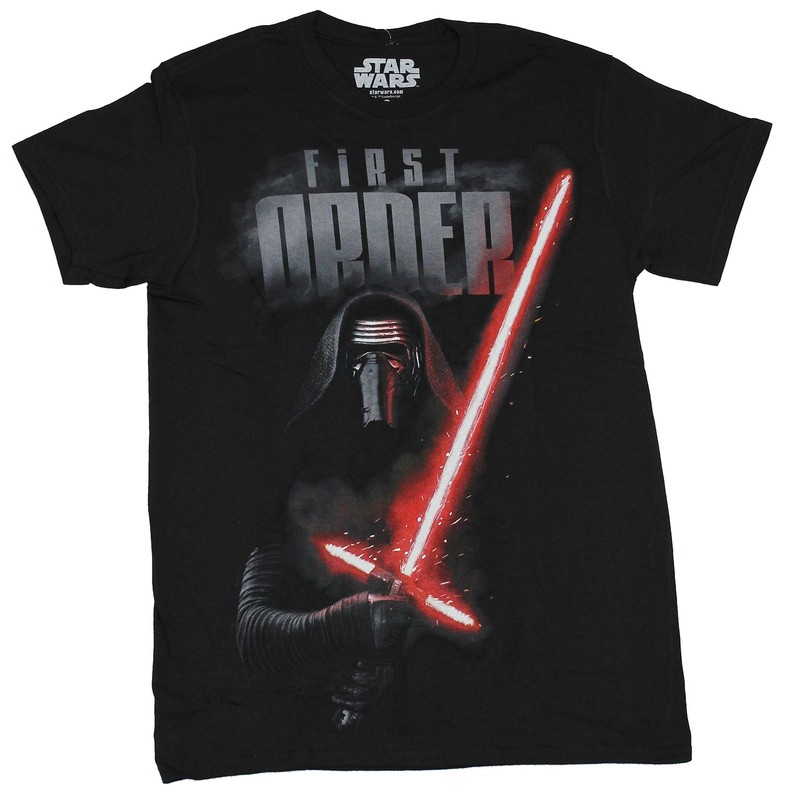 Star Wars Force Awakens Adult New T-Shirt – Kylo Ren Photo First Order