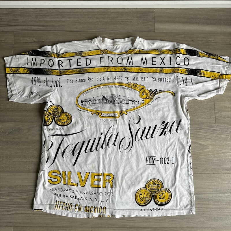 VINTAGE Men’s Sauza Tequila T-shirt – Size Large – Imported From Mexico VTG AOP
