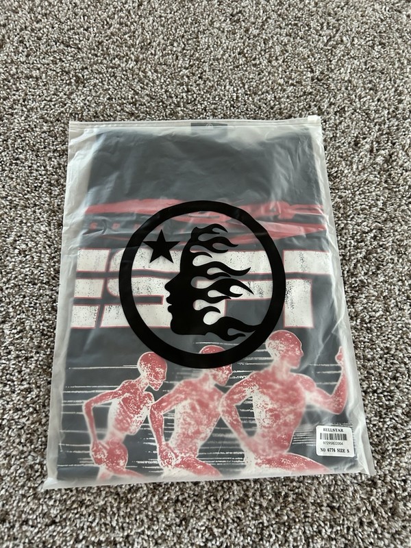 HELLSTAR ESPN Sports Graphic Print Logo Crew Neck T-Shirt Black/Red/White S gallery