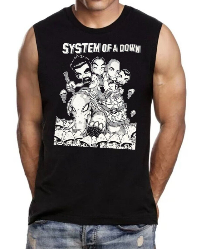System of a Down Heavy Metal Band Men’s Black Muscle Shirt