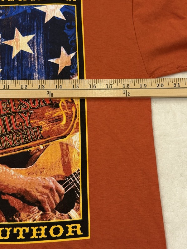 Willie Nelson Long Sleeve Sz M 2010 Concert Alore Orange Singer Songwriter Rare gallery
