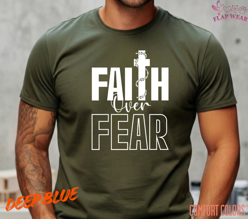 Unisex Faith Over Fear Christian T-Shirt, Men T shirt,Women T shirt Gift Religio gallery