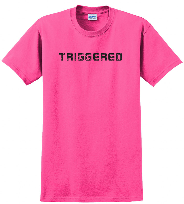 Triggered T-Shirt Short Sleeve Graphic Tee Unisex Apparel Text logo design gallery