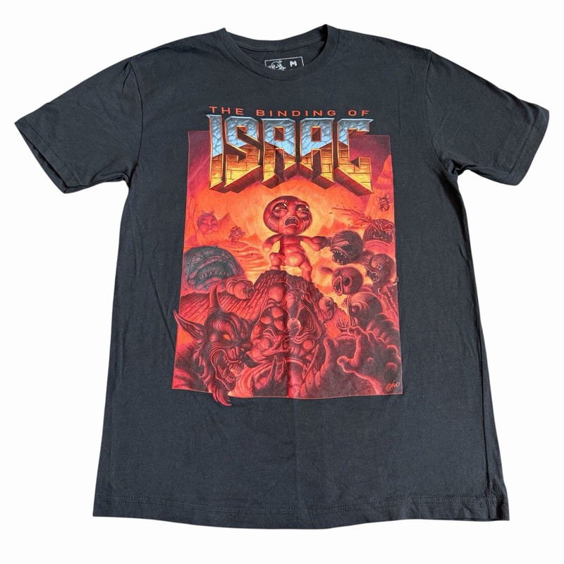 The Binding Of Isaac Doom T Shirt Sz M Slate Grey Shamfoo Art Limited Ed EUC