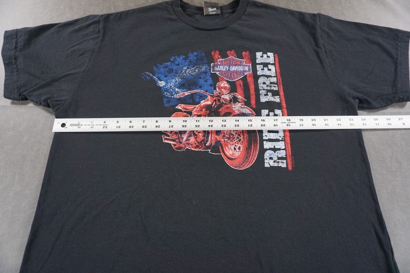 Harley Davidson Shirt Mens XL Black Ride Free West Coast Thunder Logo Biker 2019 gallery