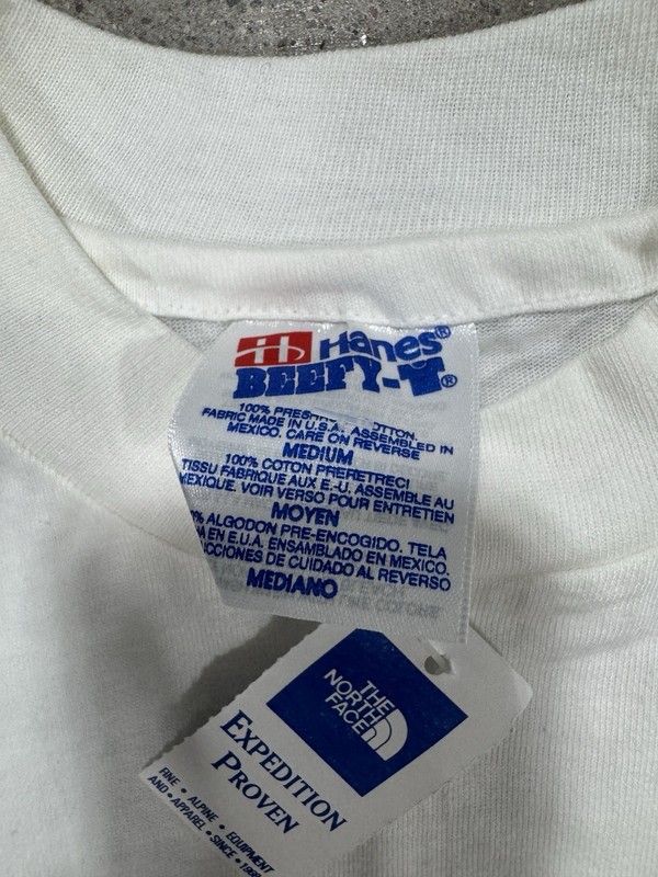 North Face T Shirt 90s USA Vtg Hanes Large Outdoor Expedition Rage Steep Tech gallery
