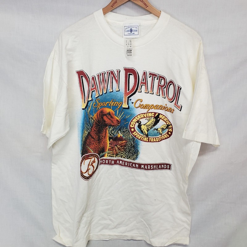 Vtg Mens Tee Classic Outdoors Labrador Retreiever Duck Hunting Dog Pamlico sound