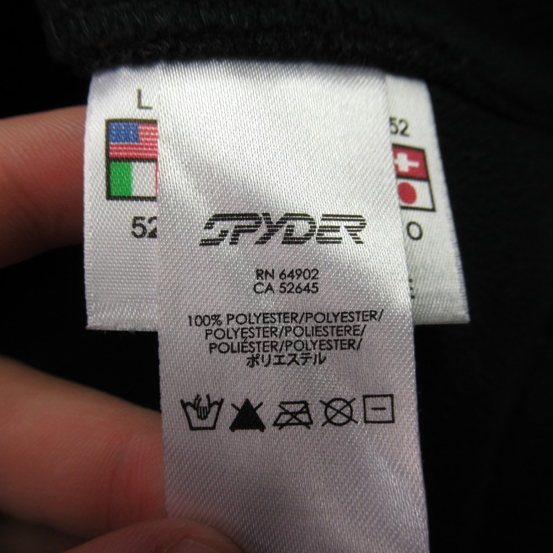 Spyder Shirt Mens Large 1/4 Zip Long Sleeve Outdoor Black Casual Lightweight gallery