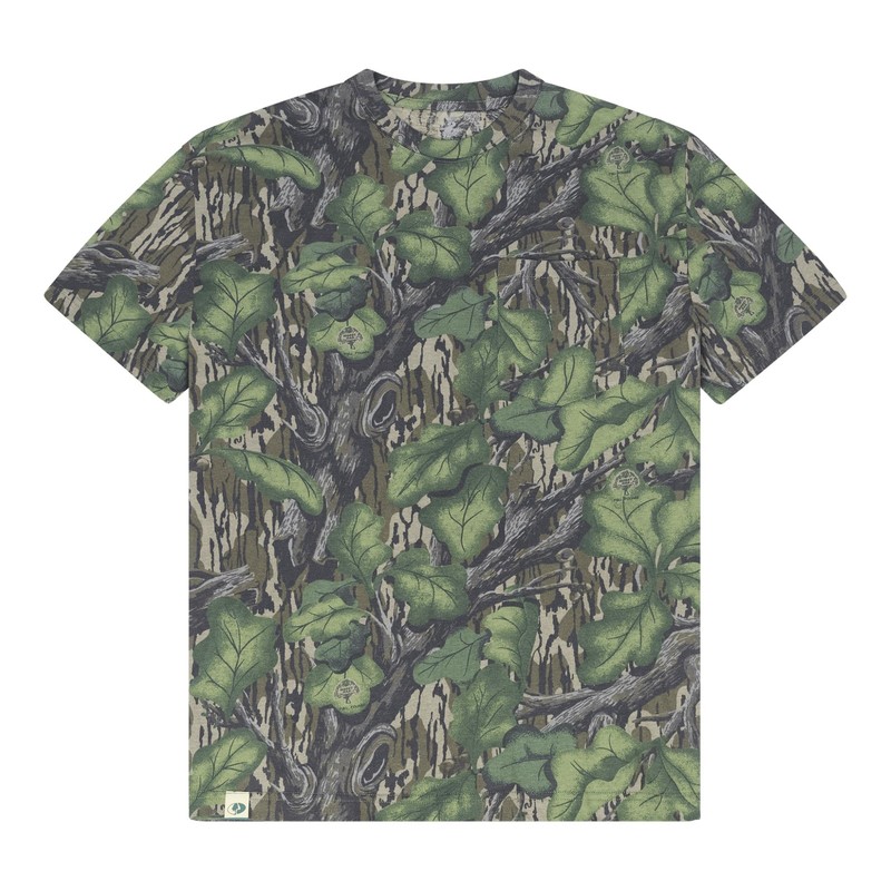 Mossy Oak Mens Camo Hunting Shirt Short Sleeve Cotton