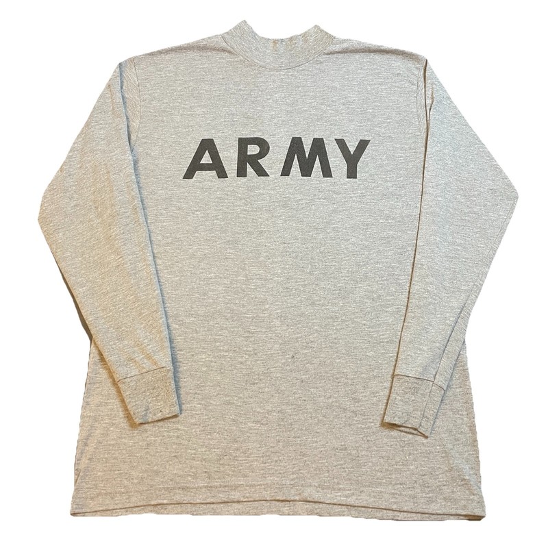 Vintage US Army Long Sleeve T-Shirt Mens XL Gray Logo United States Military 90s