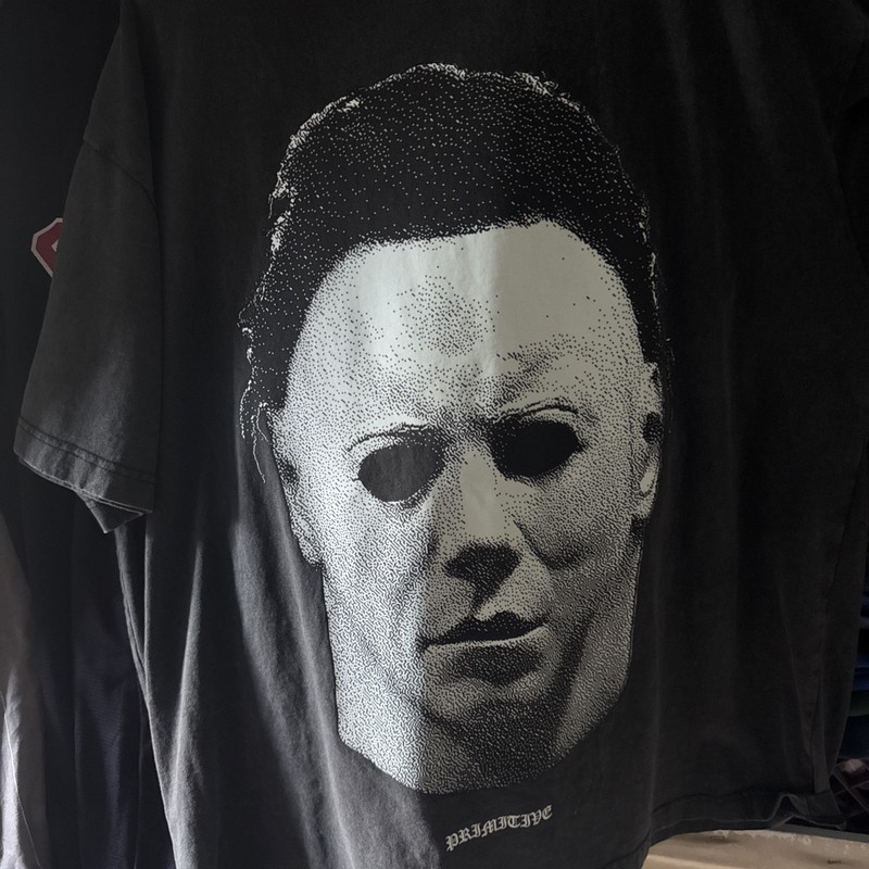 Primitive X Halloween Mask T-Shirt Michael Myers Black/white glow in the dark