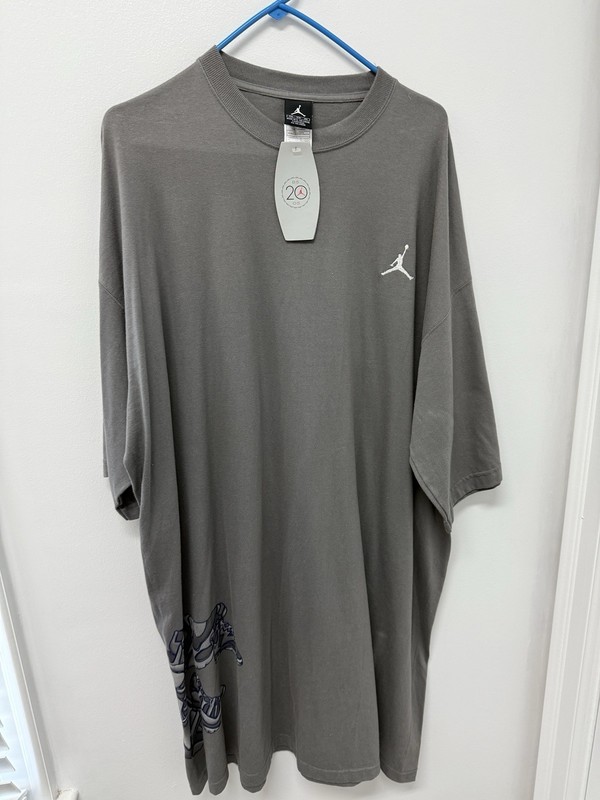 Nike Air Jordan T Shirt 20th Anniversary 2005 History of Sneaker Gray 3XL NEW