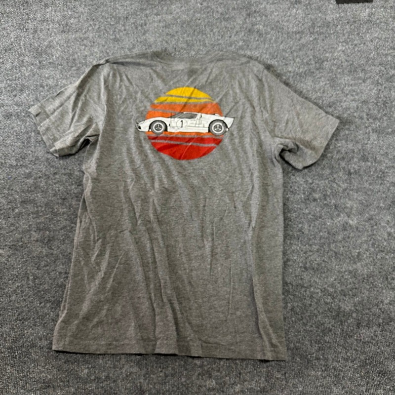 Ford T-Shirt Mens Size L Gray Ford Performance GT40 Racing Graphic Short Sleeve