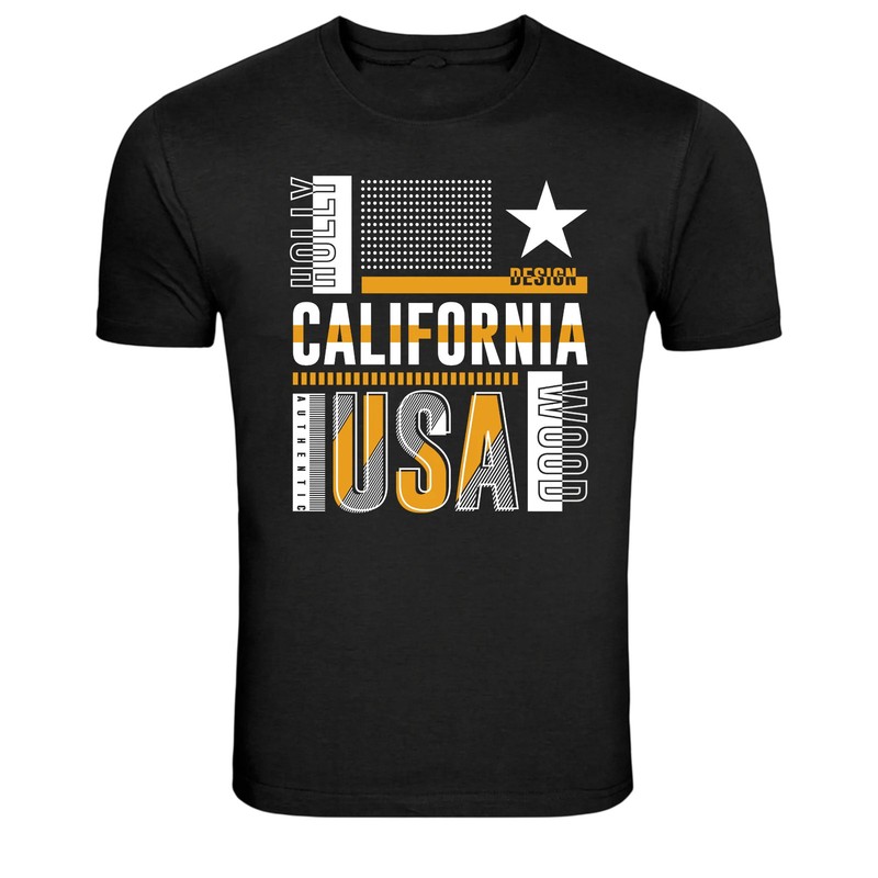 California USA Authentic Design Modern Typography Graphic T-Shirt