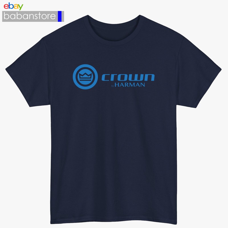 Crown Audio Professional LOGO Black/White/Grey/Navy/Red/Light Blue T-Shirt S-5XL