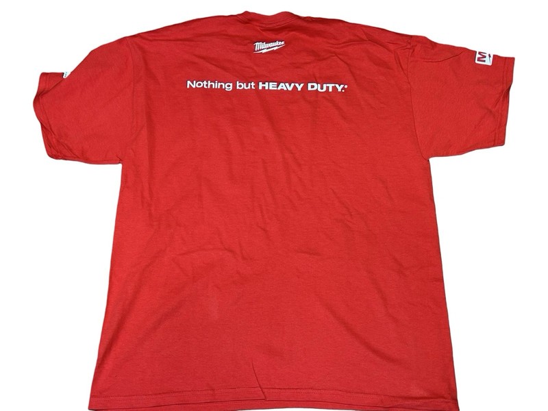 Milwaukee Tools Nothing But Heavy Duty Red T-Shirt Short Sleeve M12 18 NEW XL gallery