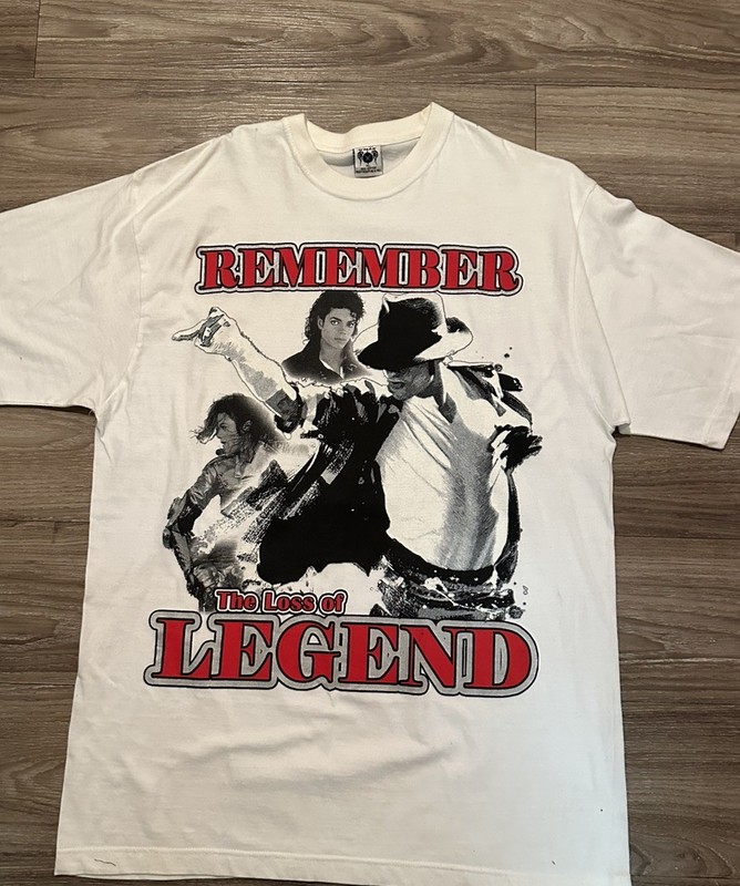 Vintage Michael Jackson Shirt Mens XL Black Remember RIP American Legend Tee