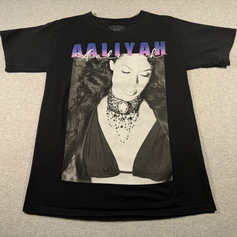 Aaliyah Shirt Adult Small Black Singer Actress Urban Pop Hip Hop Music Mens