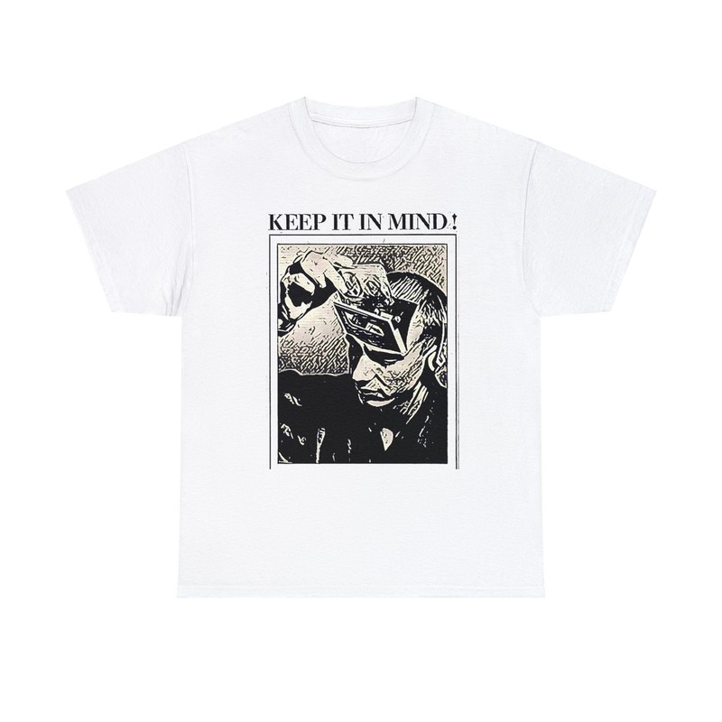 Brian Eno Keep It In Mind Graphic Print Short Sleeve Unisex Heavy Cotton Art Tee