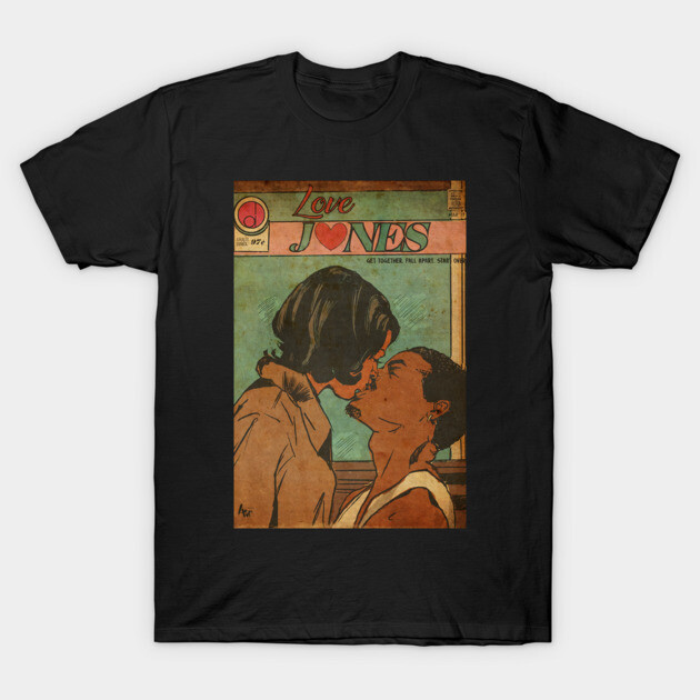 Love Jones Kissing T-Shirt Vintage 90s Rap Tee Black Film Romance Graphic Tee