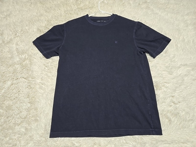 Vintage American Eagle Blank M T-Shirt Blue Tee Grunge Skater Spot Normcore Logo