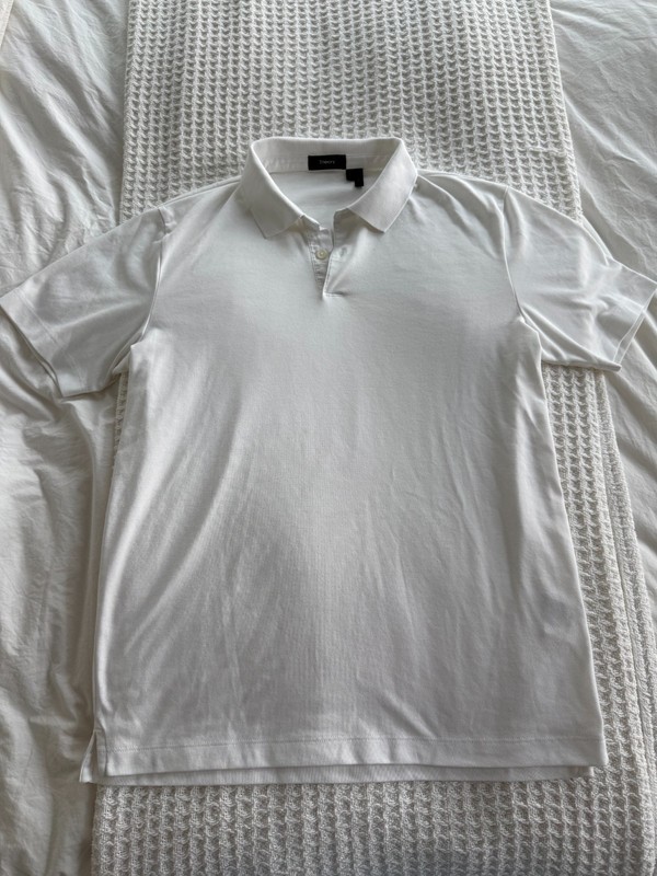 Theory – Men’s Polo Shirt Size Small in White