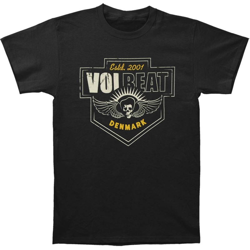 Men’s Volbeat Cross Crest T-shirt Medium Black