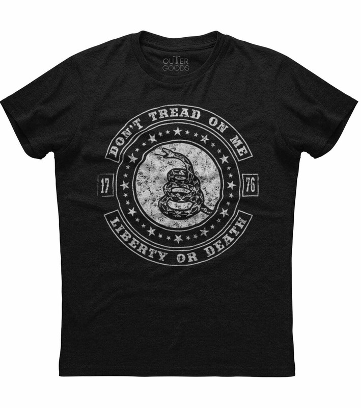 Don’t Tread On Me Liberty Or Death, Patriotic Men’s New Black Trending T-shirt