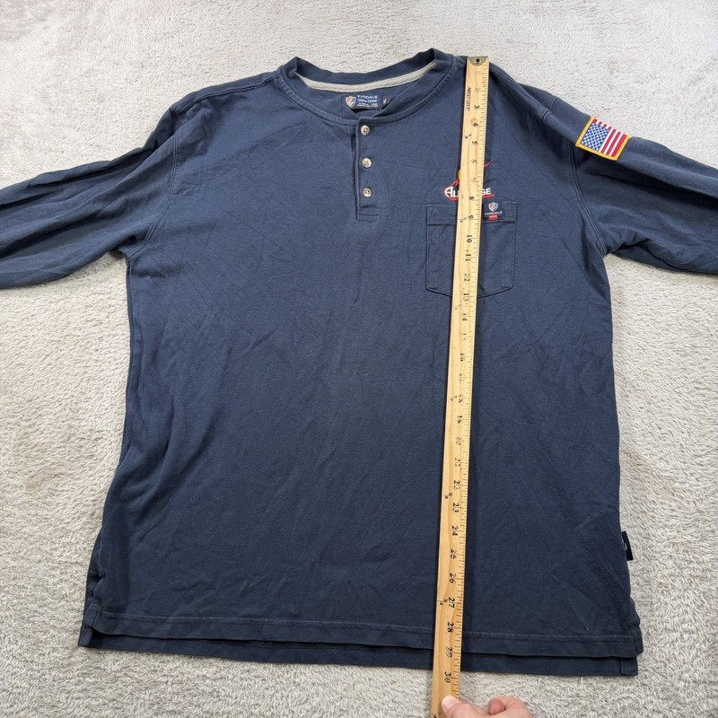 Tyndale FR Shirt Mens XL Navy Long Sleeve ARC Rated CAT 2 2112 Workwear Pocket gallery