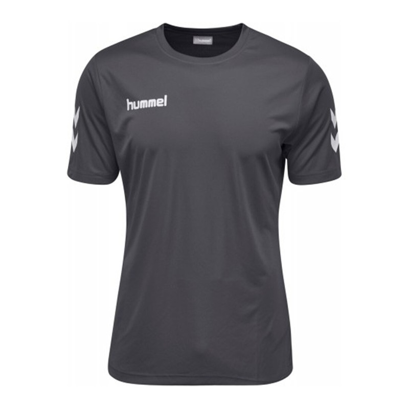 New Hummel Core Poly T-Shirt Men’s US Size Small Gray TRAINING Athletic Jersey