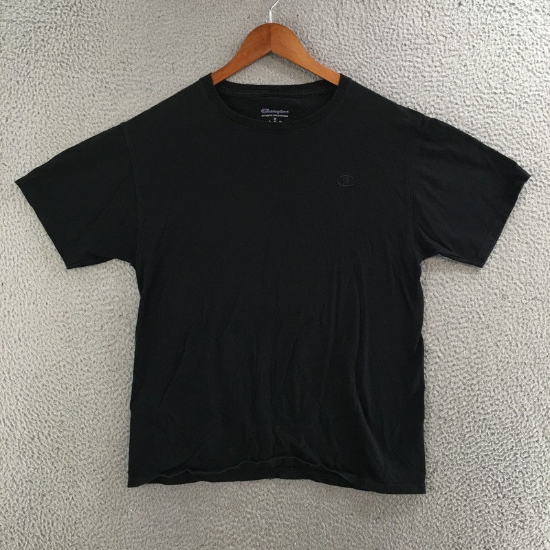Champion Authentic Athleticwear T-Shirt Mens M Short Sleeve Relaxed Cotton Black